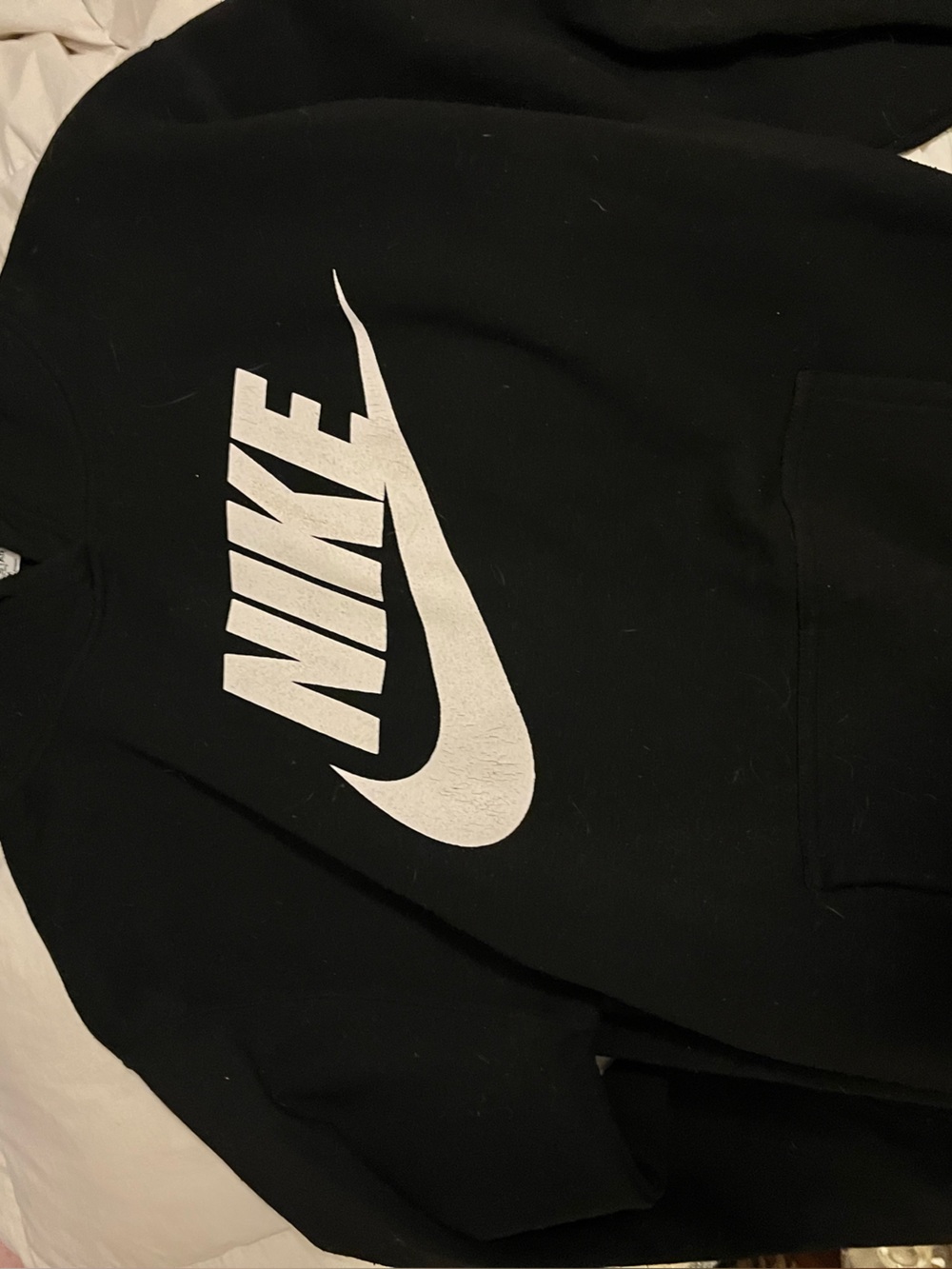 Nike Black Crewneck Sweatshirt with White Swoosh Logo